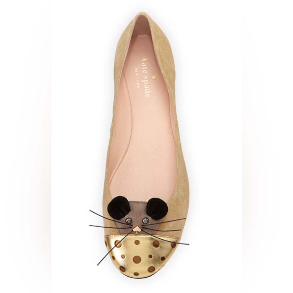 Kate spade suede ballet flat size 6